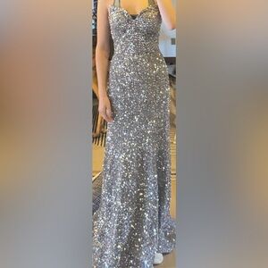 Never worn sequins prom dress